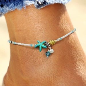 Beaded Starfish Anklet